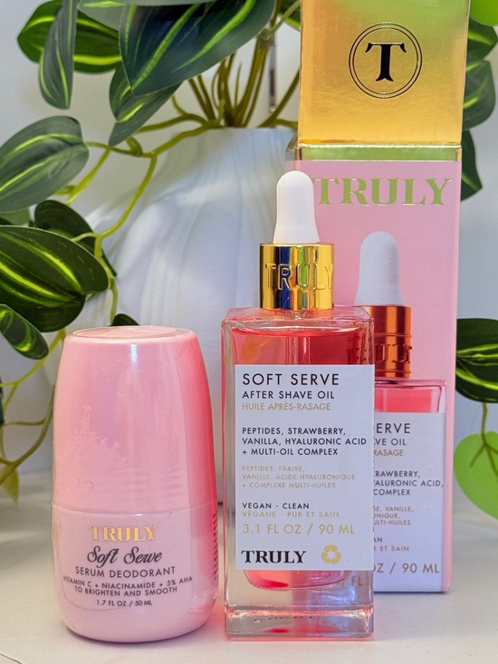 TRULY Other - TRULY Soft Serve After Shave Oil & Serum Deodorant Set